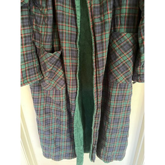 Victoria's Secret Authentic Country Cottons Plaid Terry Cloth Bath Robe M/L - Picture 4 of 16